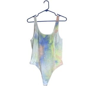 Aritzia Wilfred Free Hasley Multicolor Tie-Dye Bodysuit Sz L